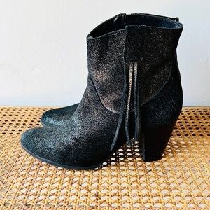Charles David Suede Shimmer Ankle Boots